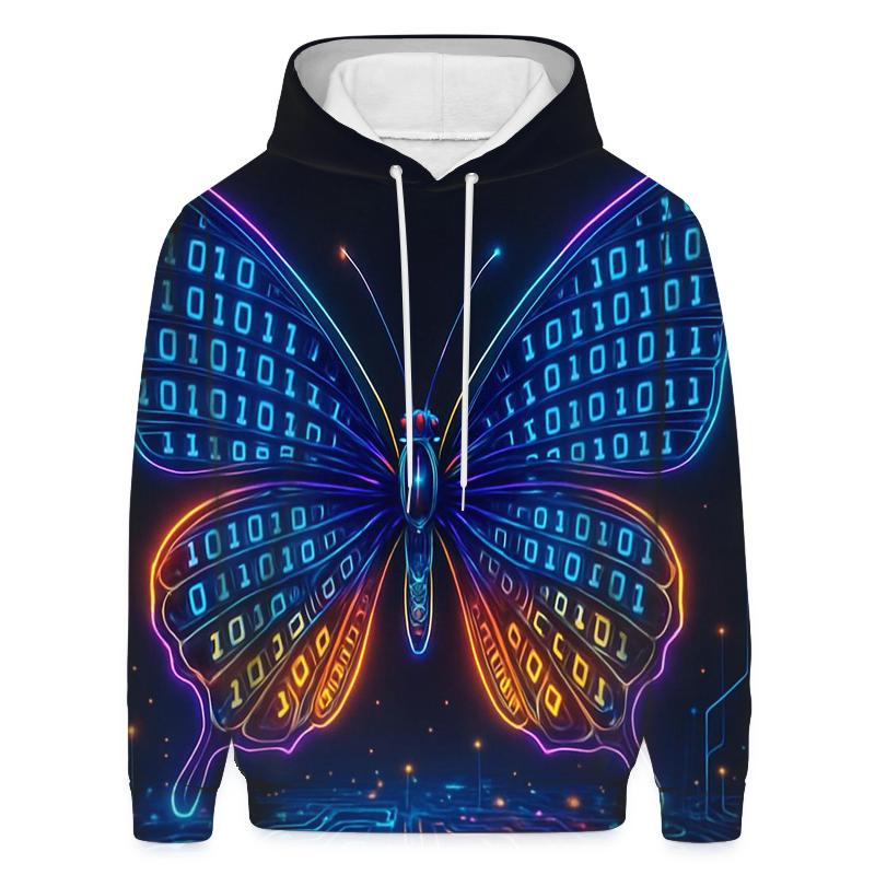 Random Binary Butterfly hoodie styles