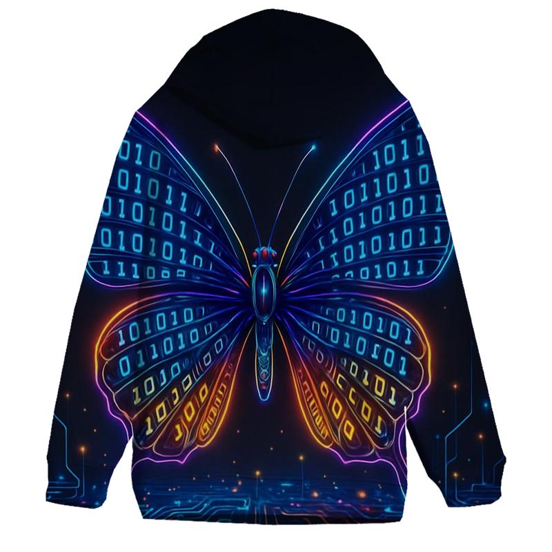 Random Binary Butterfly hoodie styles
