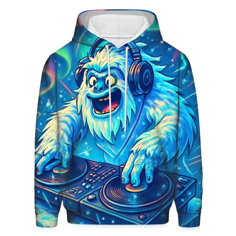 Random Mountain DJ Yeti embroidered hoodies
