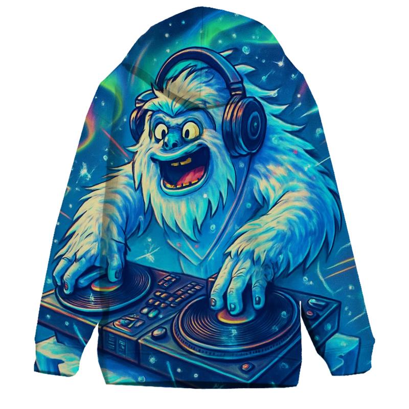 Random Mountain DJ Yeti embroidered hoodies