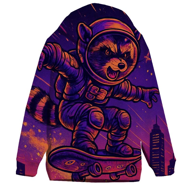 Random Astro Skate Raccoon lightweight hoodies