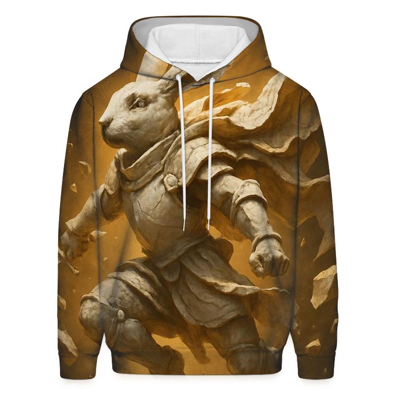 Random Marble Knight Rabbit heavyweight hoodies