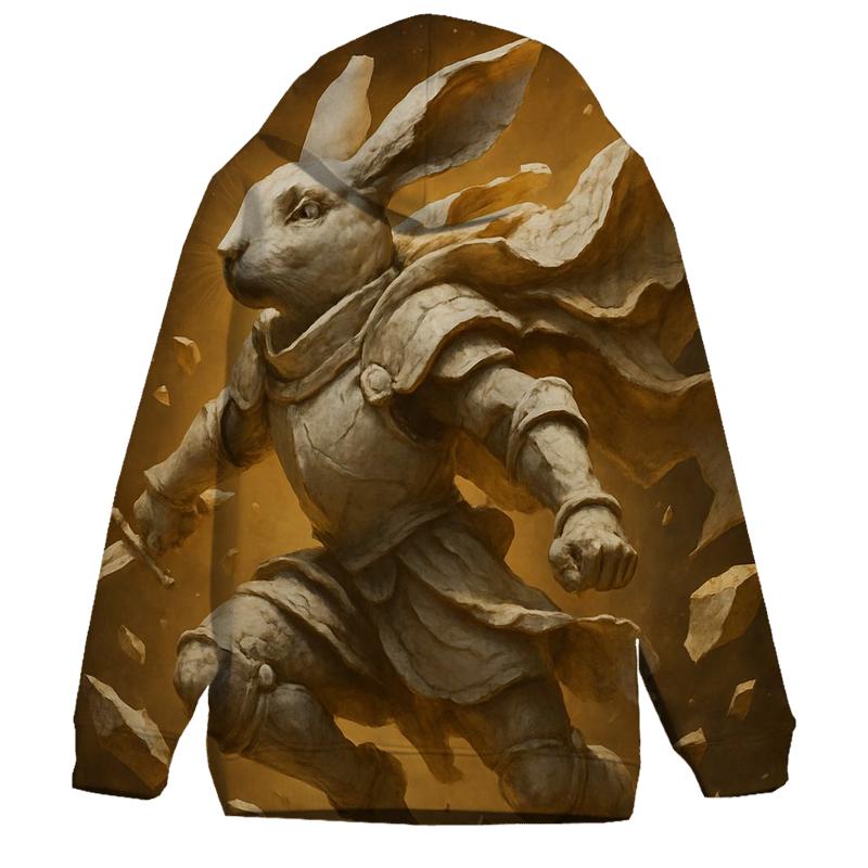 Random Marble Knight Rabbit heavyweight hoodies