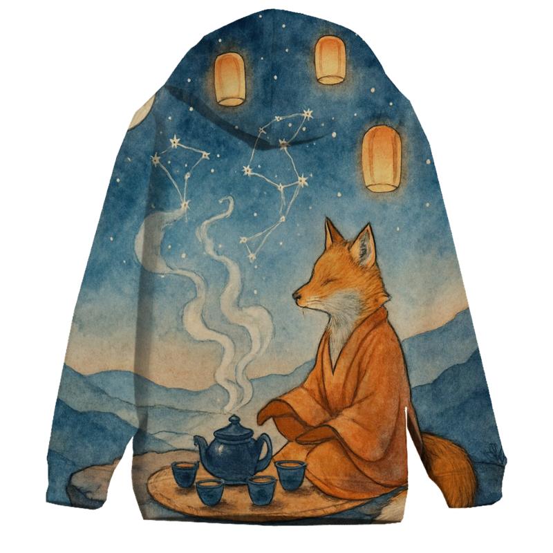 Random Moonlit Tea Fox hoodies fashion