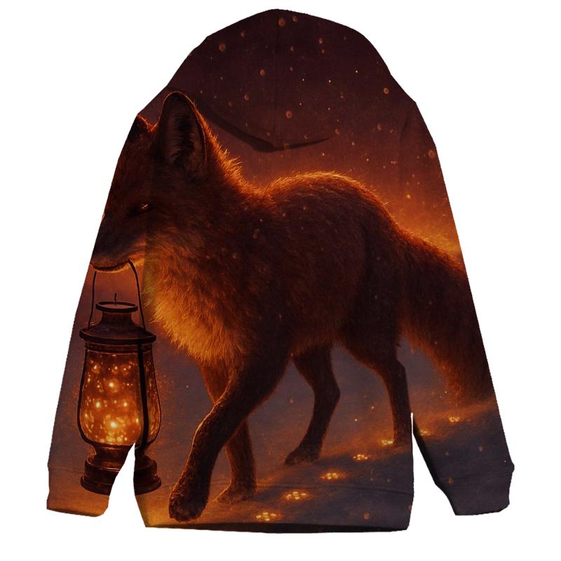 Random Ember Lantern Fox designer hoodies