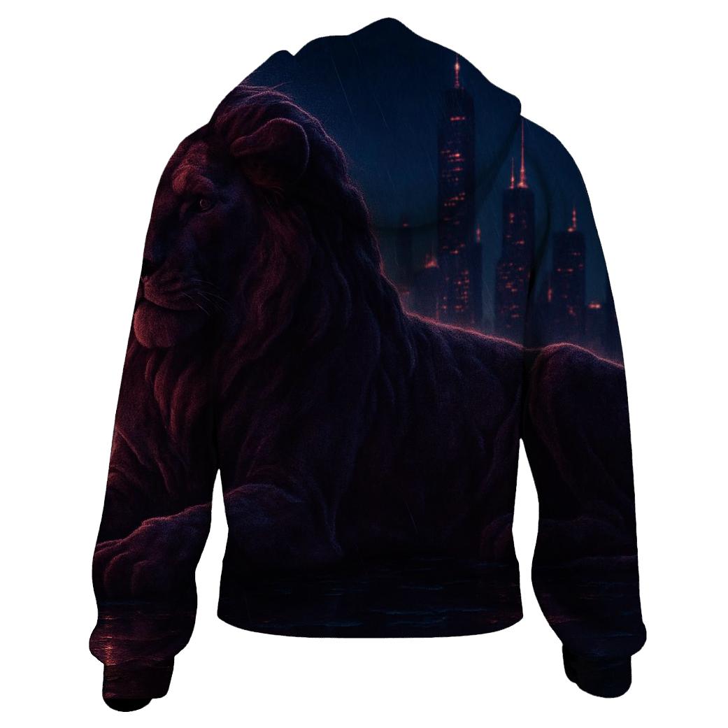 Random Velvet Skyline Lion custom hoodies