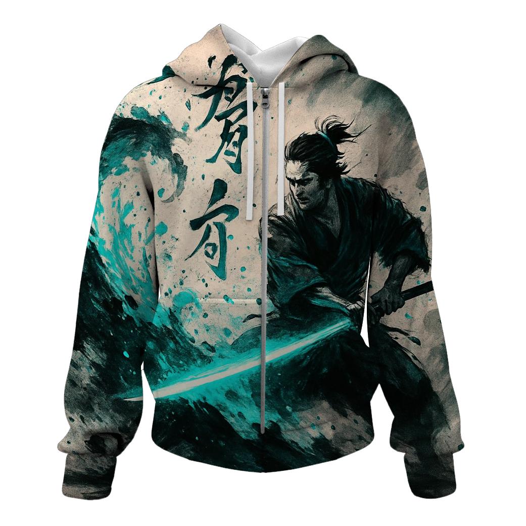 Random Inkwave Samurai heavyweight hoodies