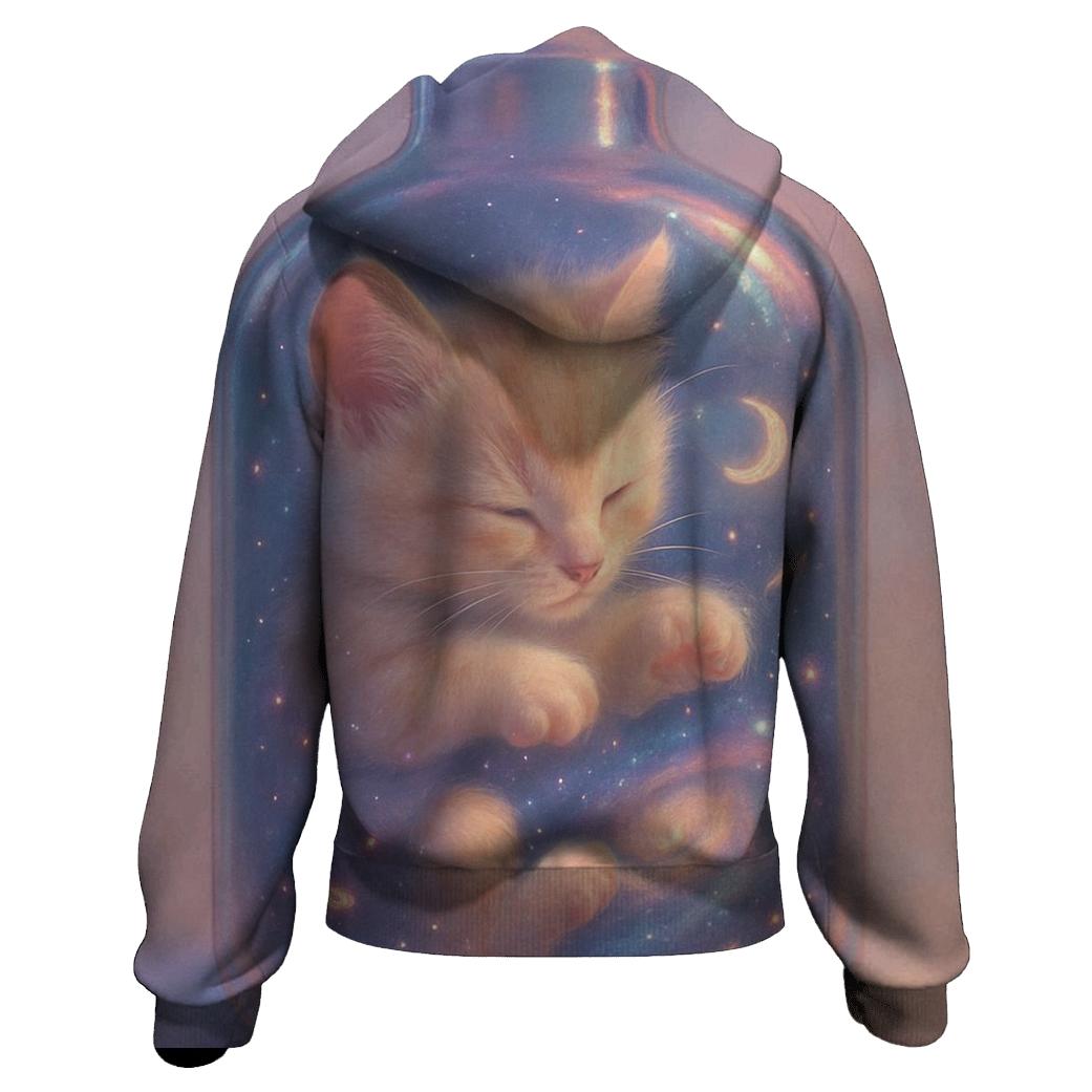 Random Pocket Universe Kitten printed hoodies