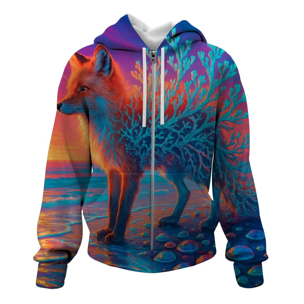 Random Chromatic Coral Fox hoodies fashion