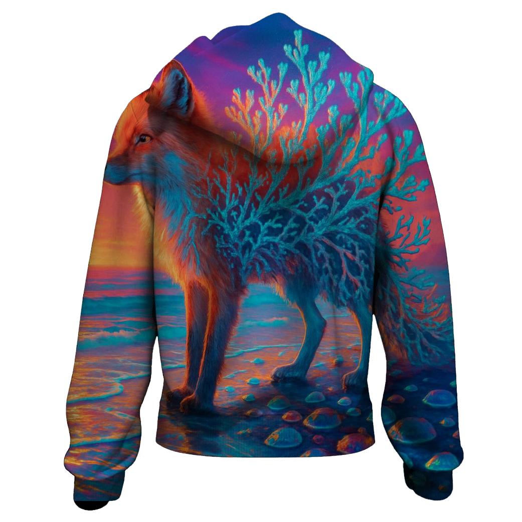 Random Chromatic Coral Fox hoodies fashion