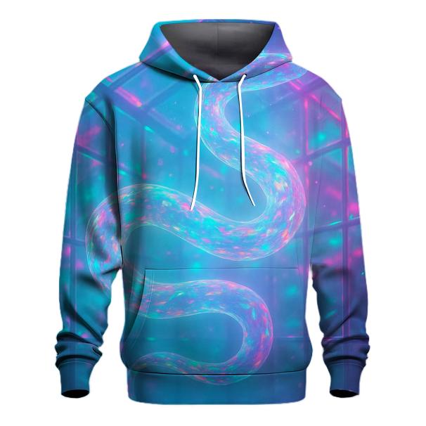 Random Holographic Garden Serpent embroidered hoodies