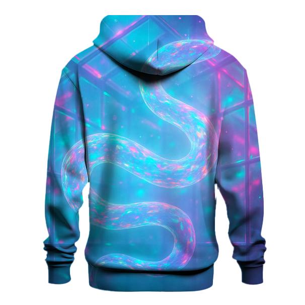 Random Holographic Garden Serpent embroidered hoodies