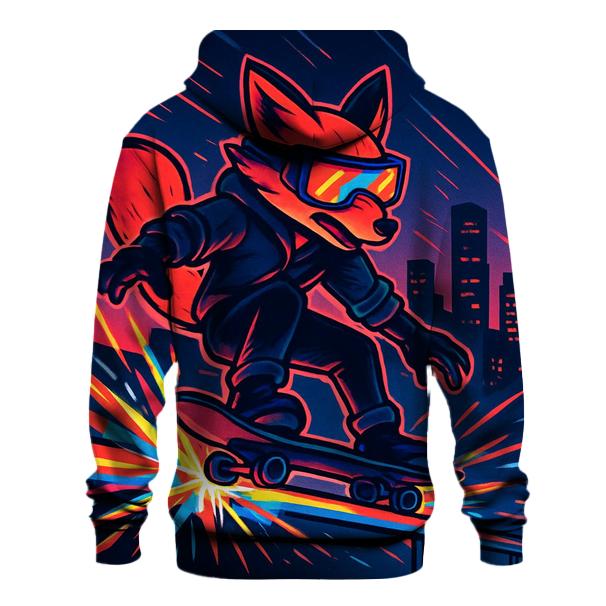 Random Prism Skate Fox printed hoodies