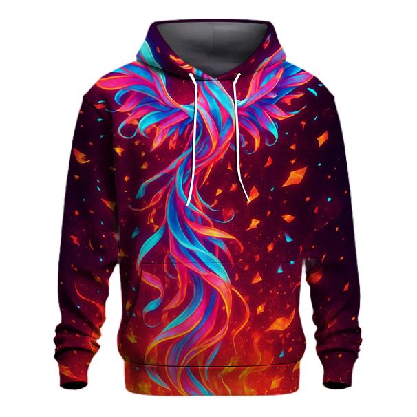 Random Neon Folded Phoenix premium hoodies