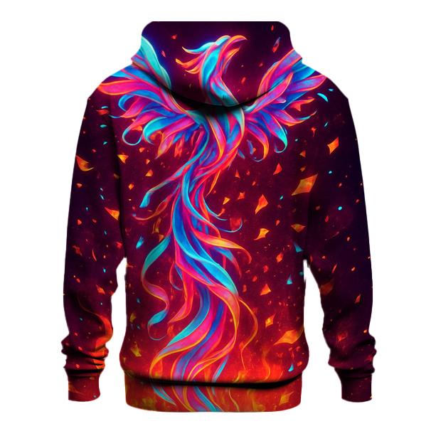 Random Neon Folded Phoenix premium hoodies