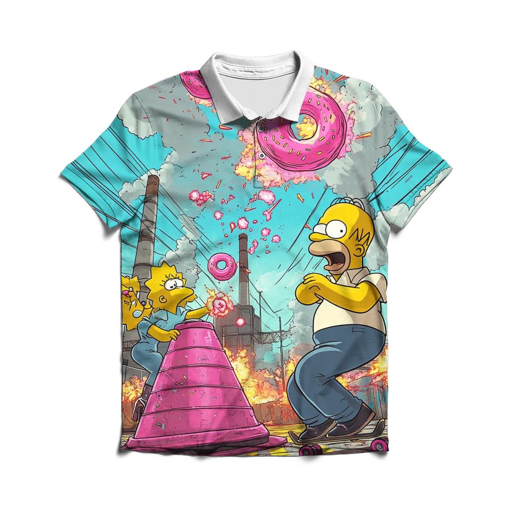 Springfield Neon Ruckus embroidered polo tops