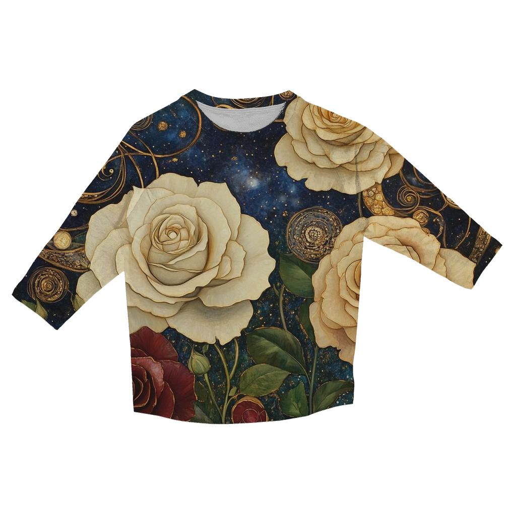 Gustav Klimt Inspired Nebula Garden custom 3/4 sleeve shirts
