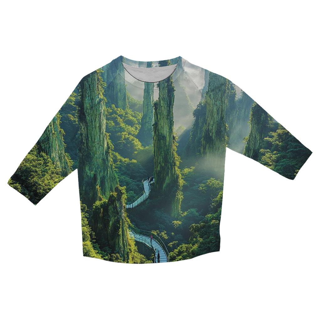 Zhangjiajie National Forest Park - Zhangjiajie personalized 3/4 sleeve tees