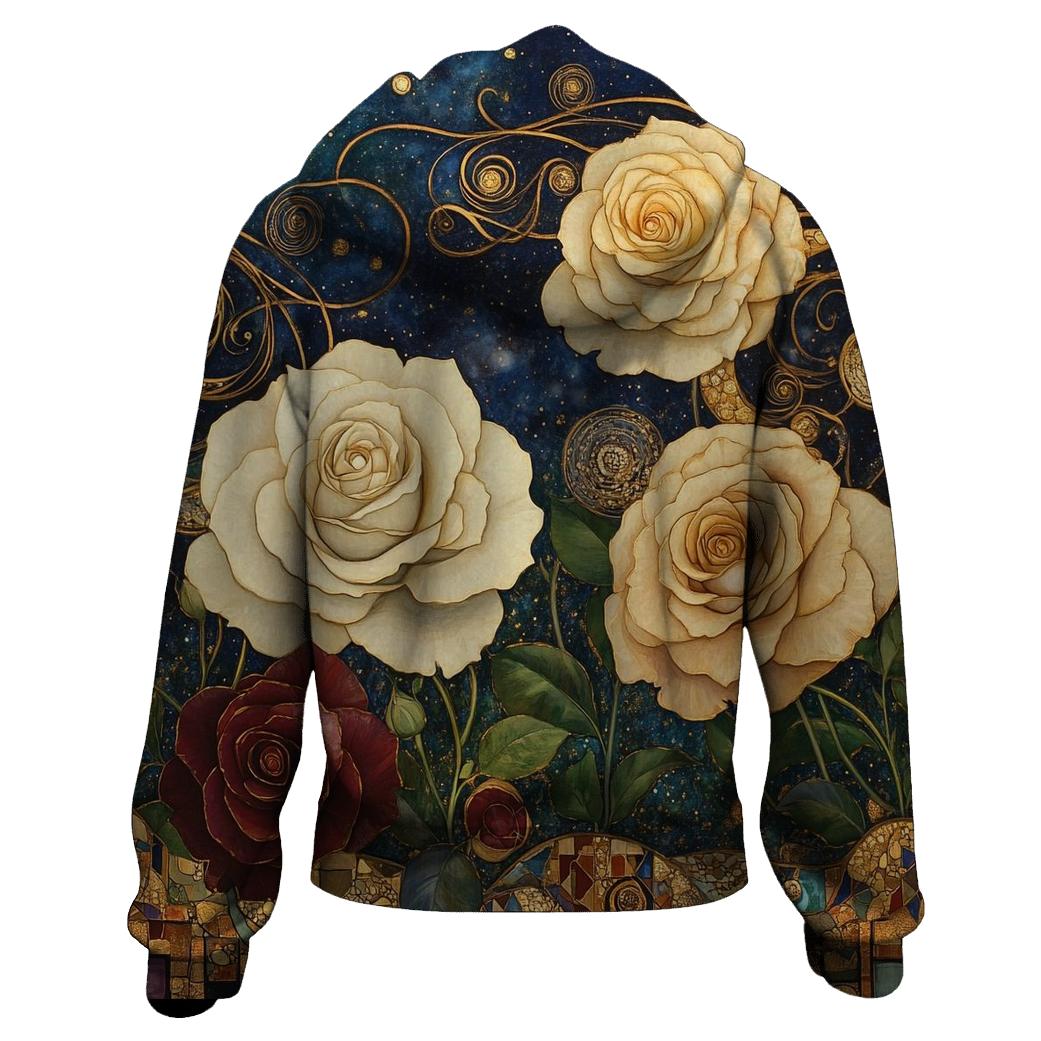 Gustav Klimt Inspired Nebula Garden printed hoodies