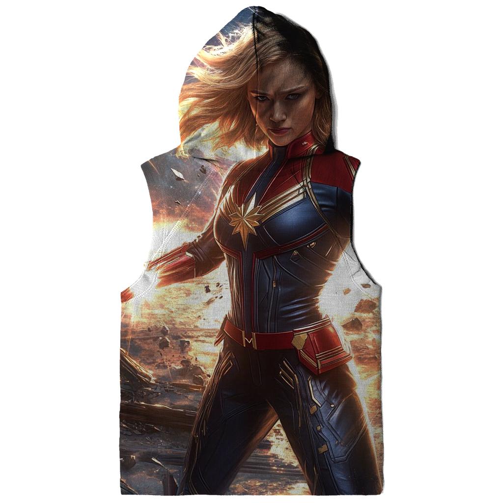 Brie Larson Cosmic Beacon Of Captain Marvels Stellar Resolve designer hoodies
