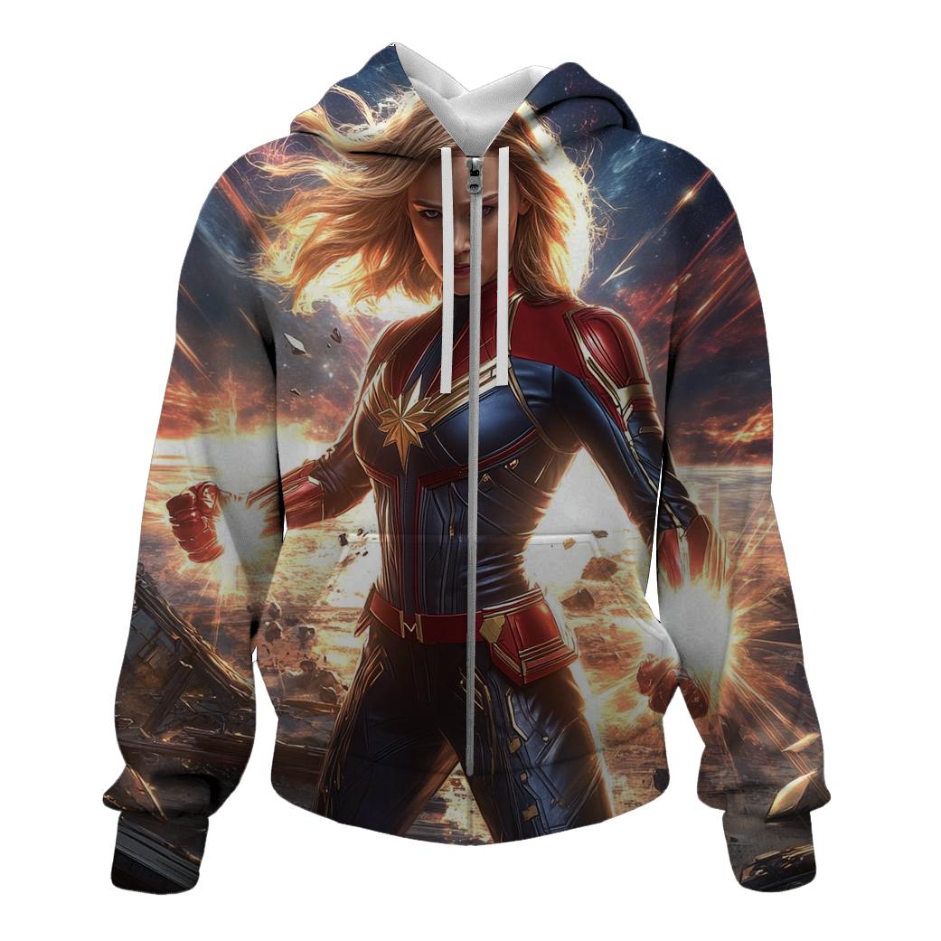 Brie Larson Cosmic Beacon Of Captain Marvels Stellar Resolve hoodie trends