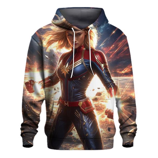 Brie Larson Cosmic Beacon Of Captain Marvels Stellar Resolve embroidered hoodies
