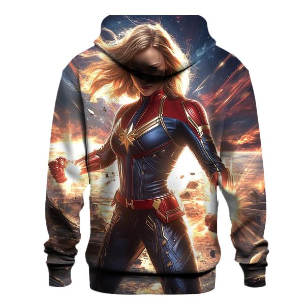 Brie Larson Cosmic Beacon Of Captain Marvels Stellar Resolve embroidered hoodies