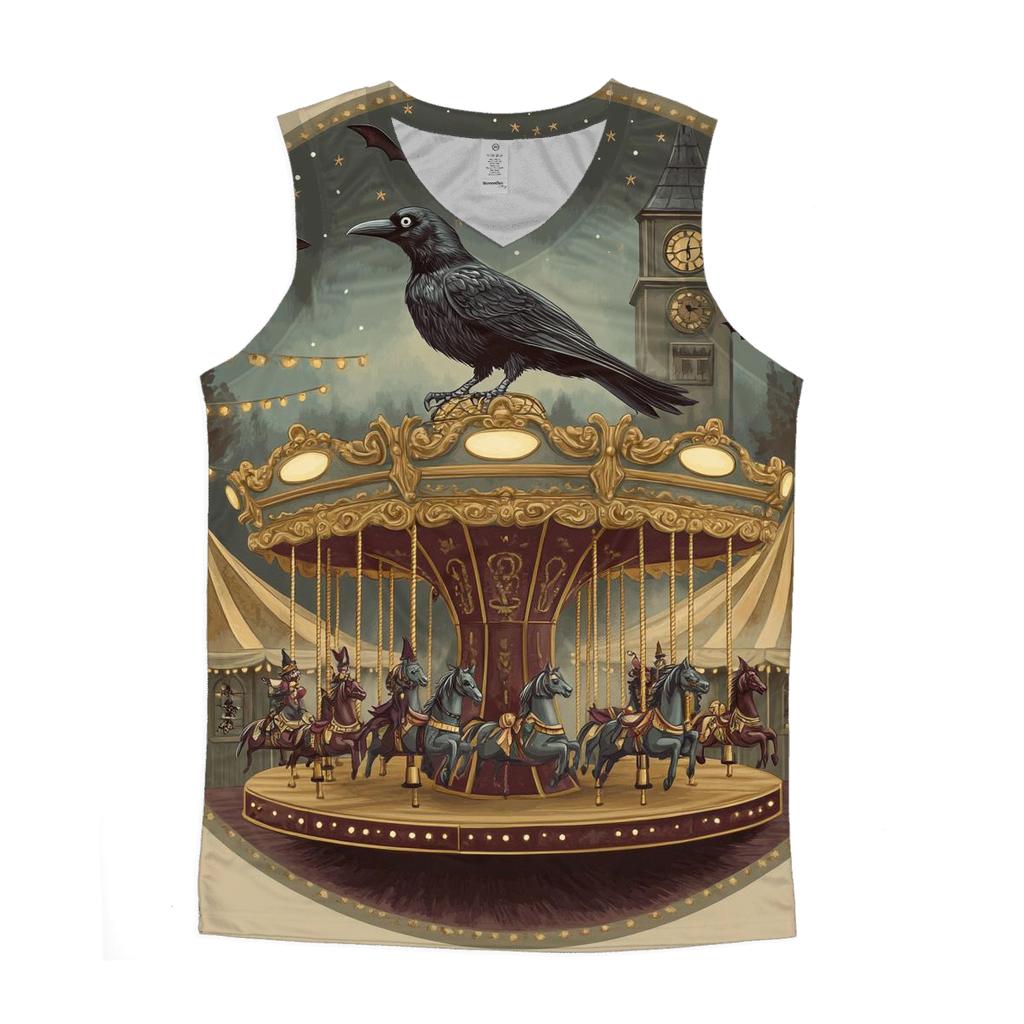 Clockwork Raven And The Midnight Carousel cotton sleeveless tops