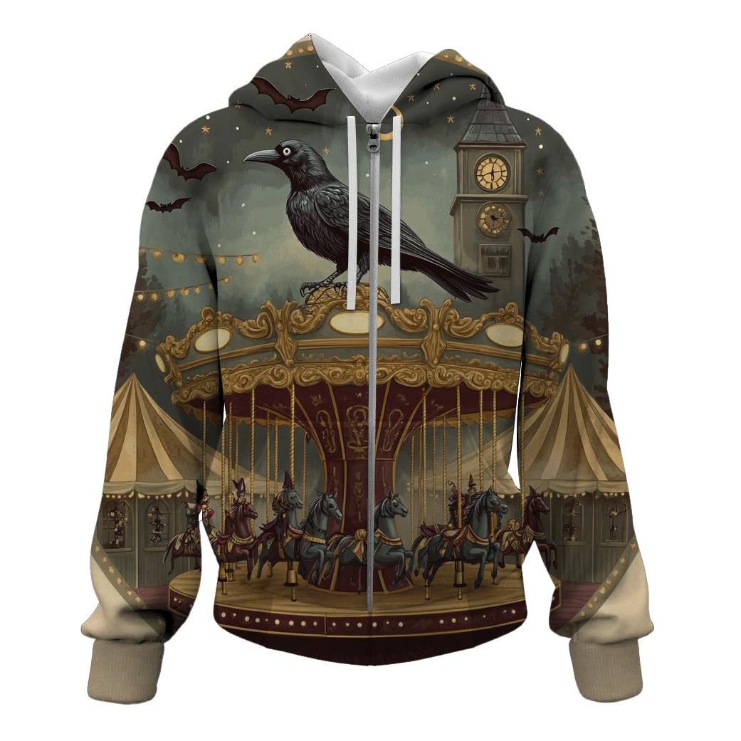 Clockwork Raven And The Midnight Carousel heavyweight hoodies