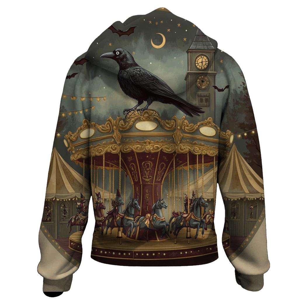 Clockwork Raven And The Midnight Carousel heavyweight hoodies
