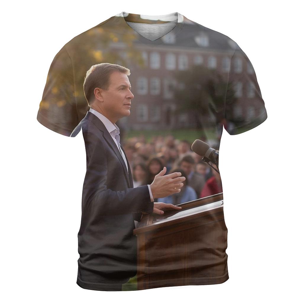 Campus Convocation Moment artistic all-over print tops