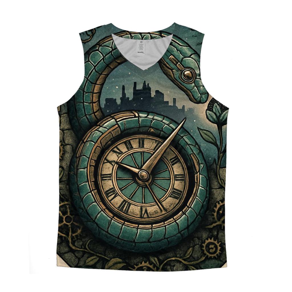 Clockwork Ouroboros Gardener graphic print tank tops