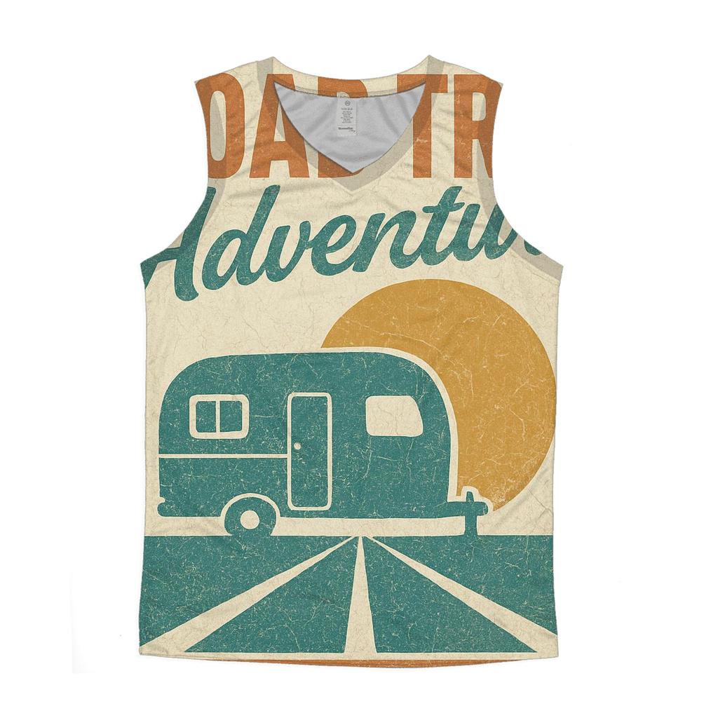 Sunset Route Sixties Camper Poster sports performance tank tops
