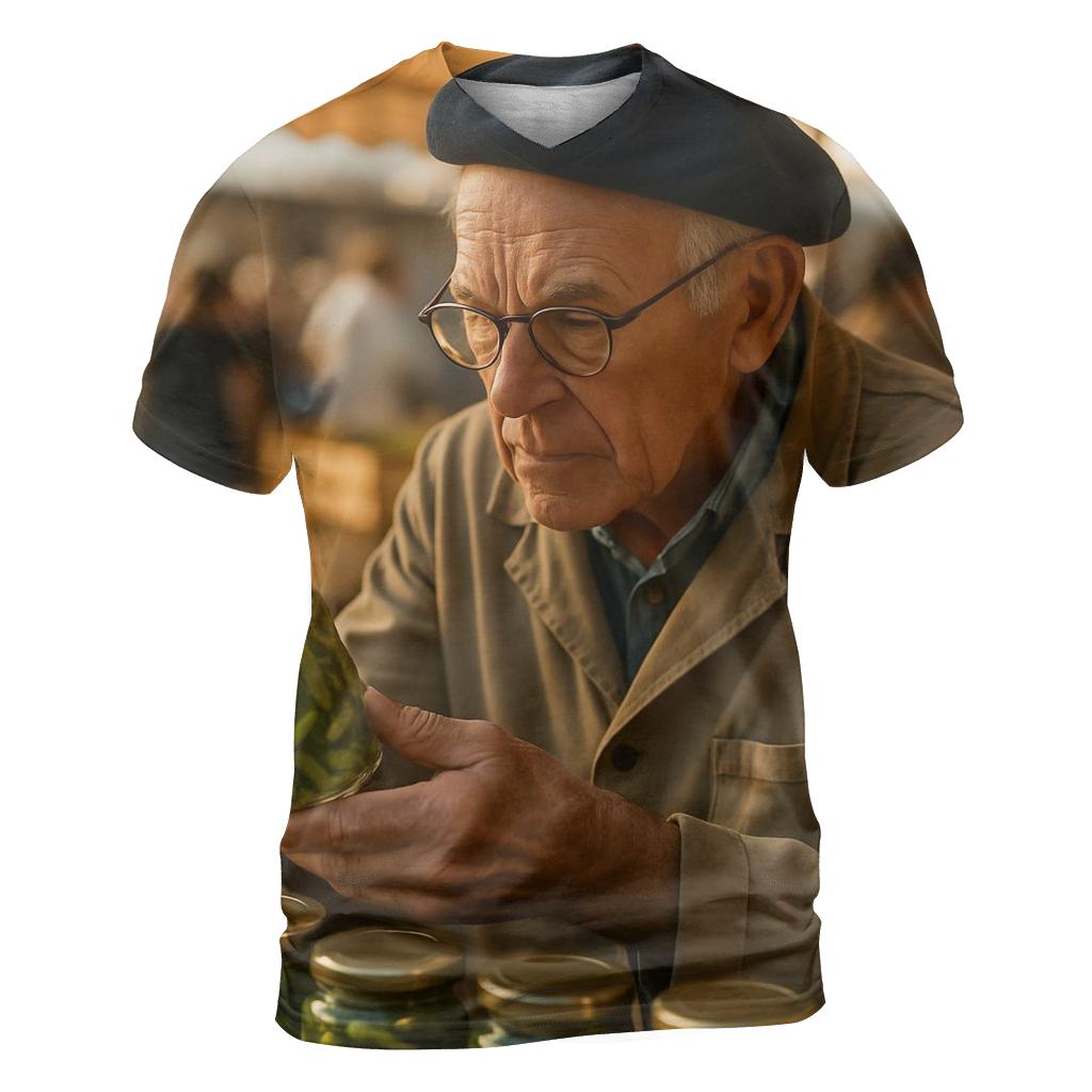 Cornichon Market Conservator vibrant all-over design tees