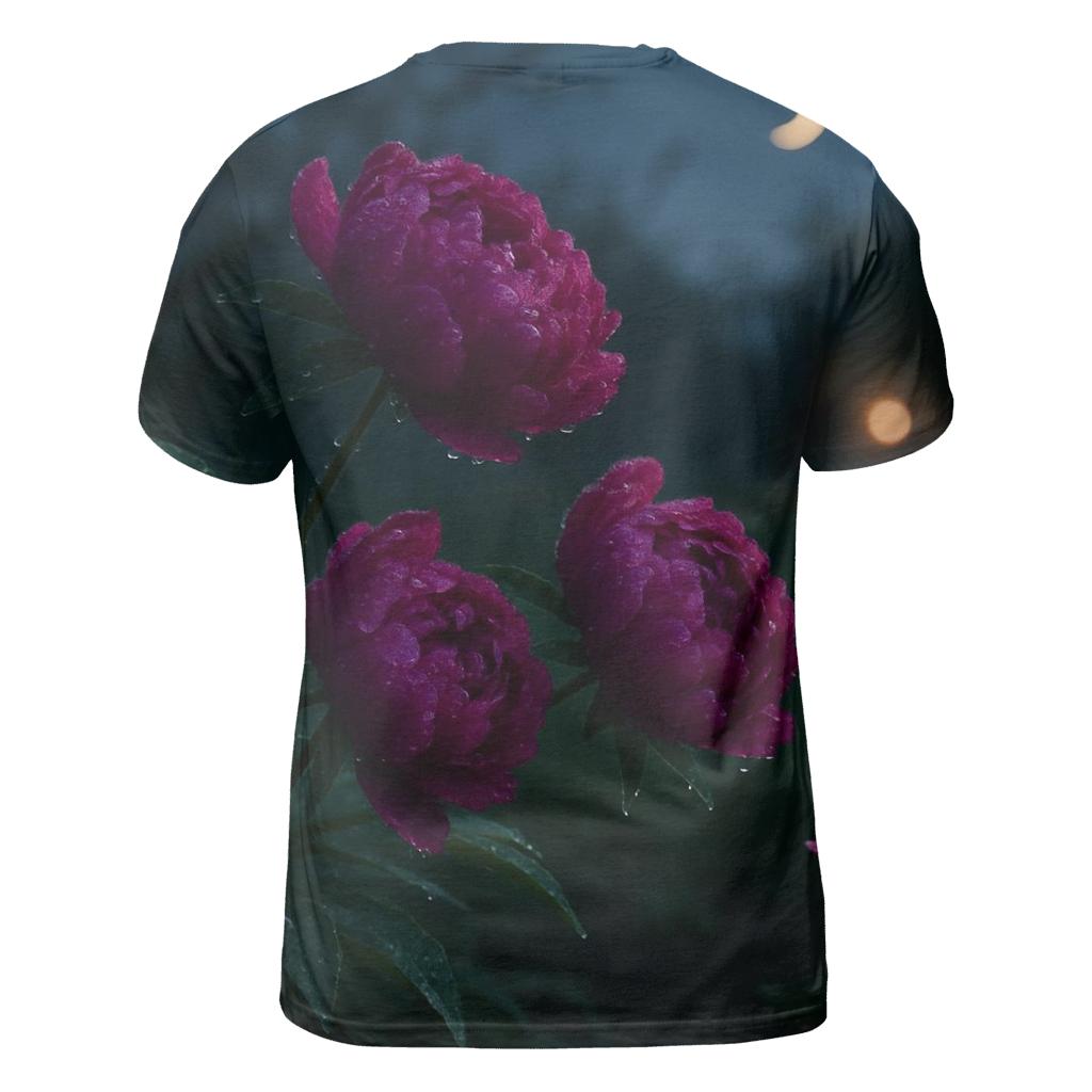 Midnight Orchard Peony Study unique graphic print tees