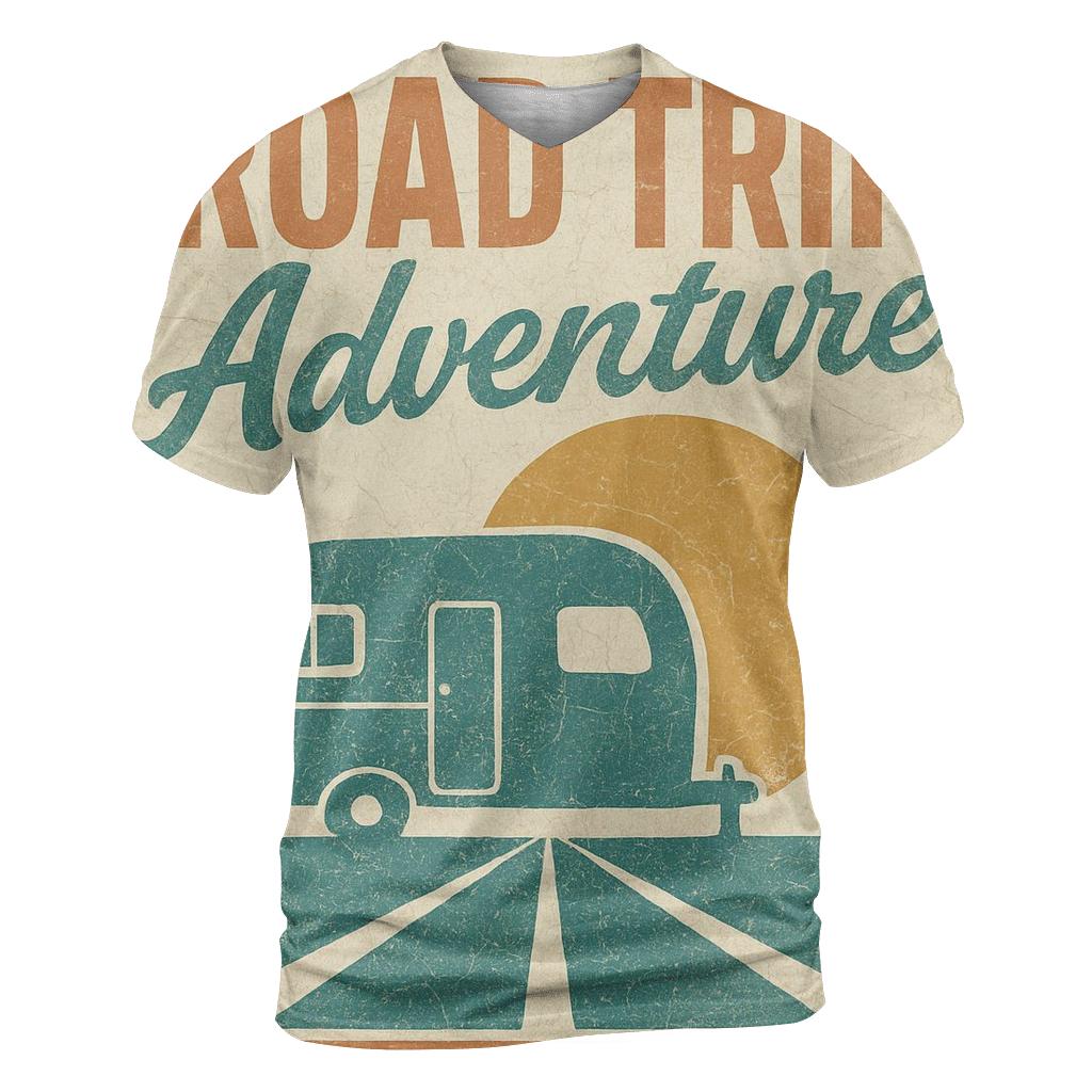 Sunset Route Sixties Camper Poster creative print fashion shirts