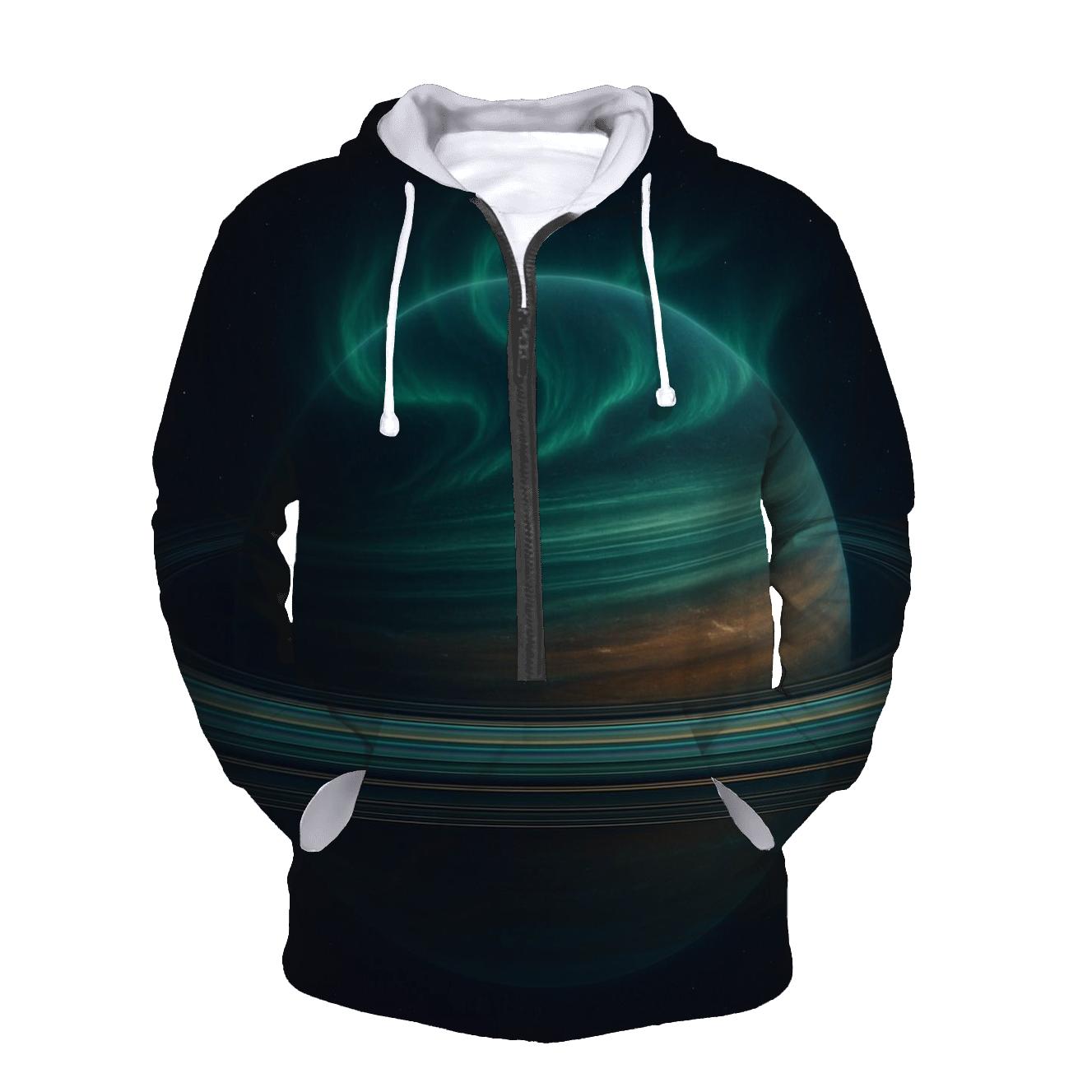 Auroral Ring Plane graphic hoodies