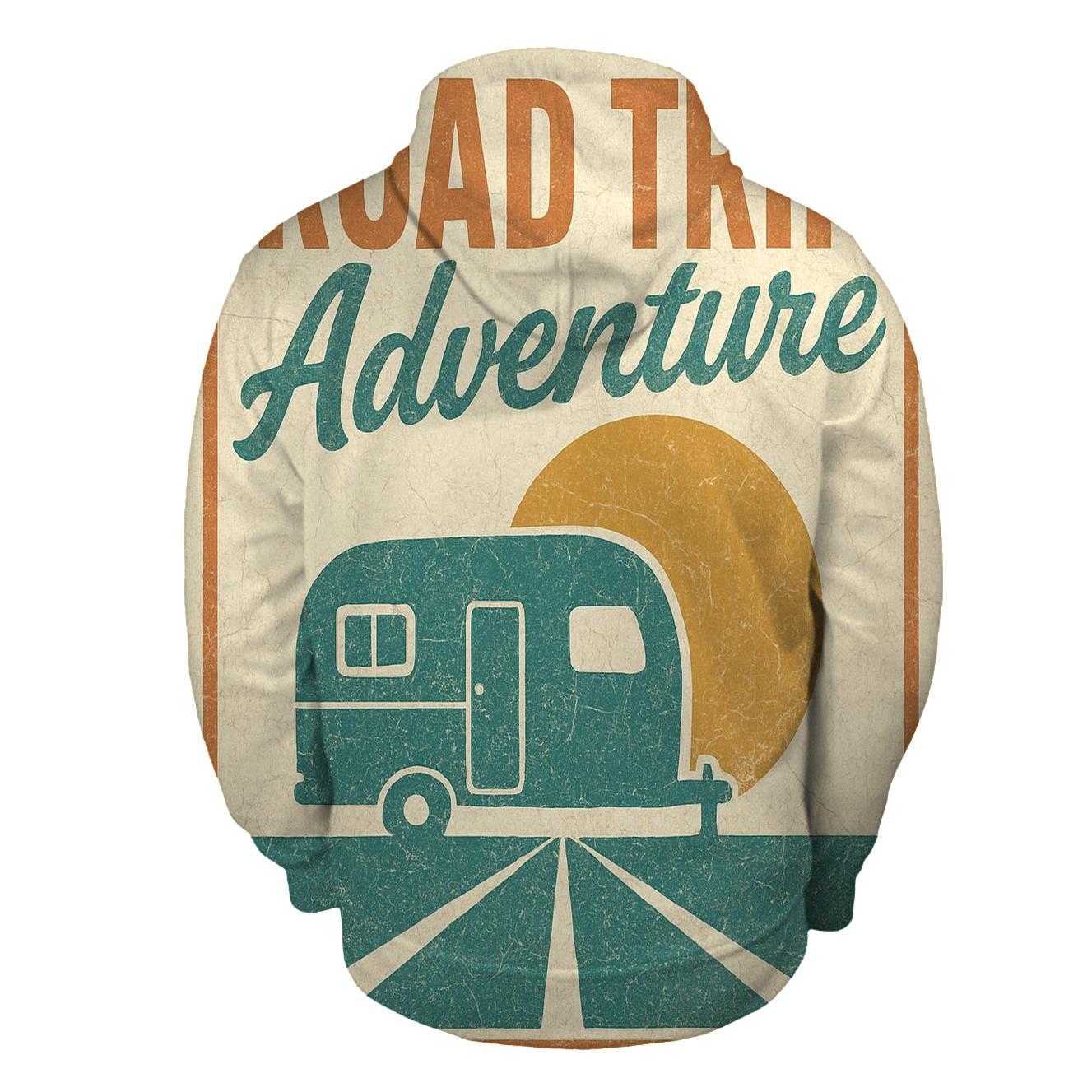Sunset Route Sixties Camper Poster printed hoodies