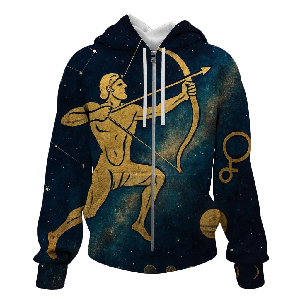Sagittarius Celestial Archer Tapestry hoodies fashion