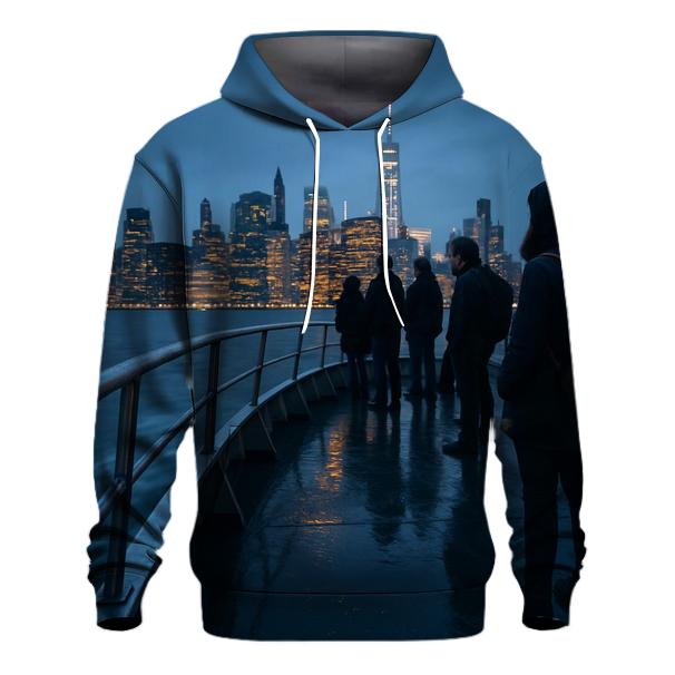 Hudson Reflections At Blue Hour lightweight hoodies