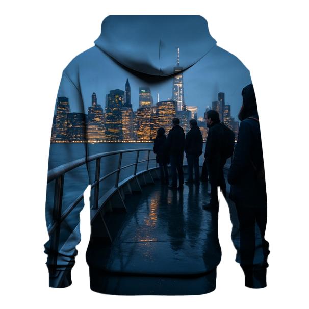 Hudson Reflections At Blue Hour lightweight hoodies
