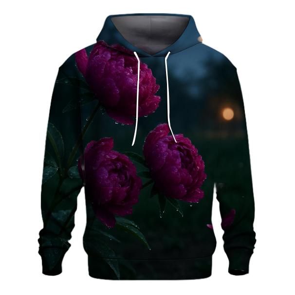 Midnight Orchard Peony Study premium hoodies