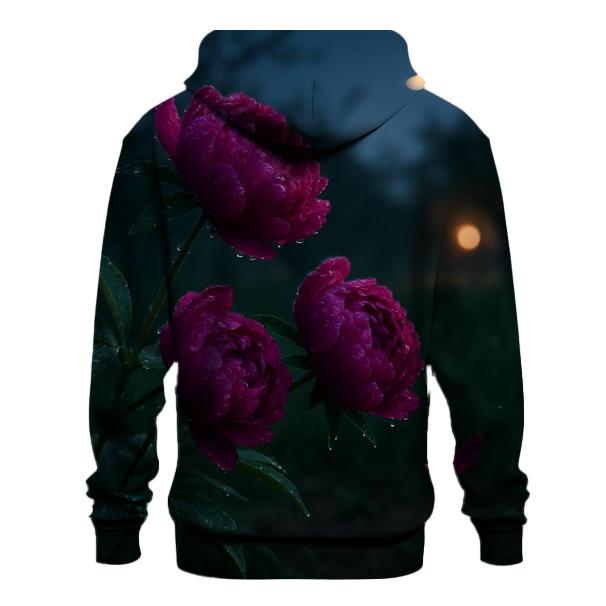 Midnight Orchard Peony Study premium hoodies