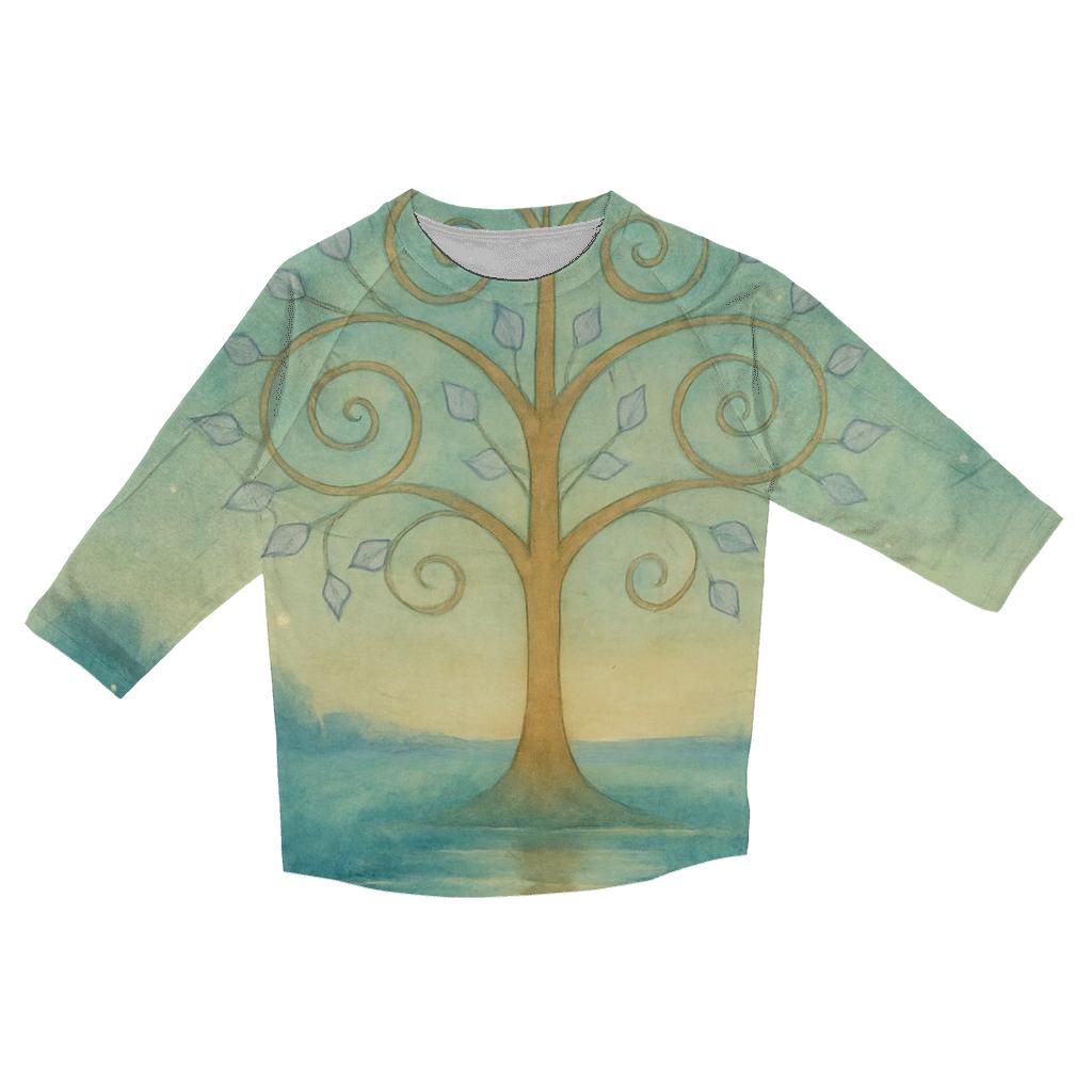 Luminous Harmonic Tree fashion 3/4 sleeve shirts