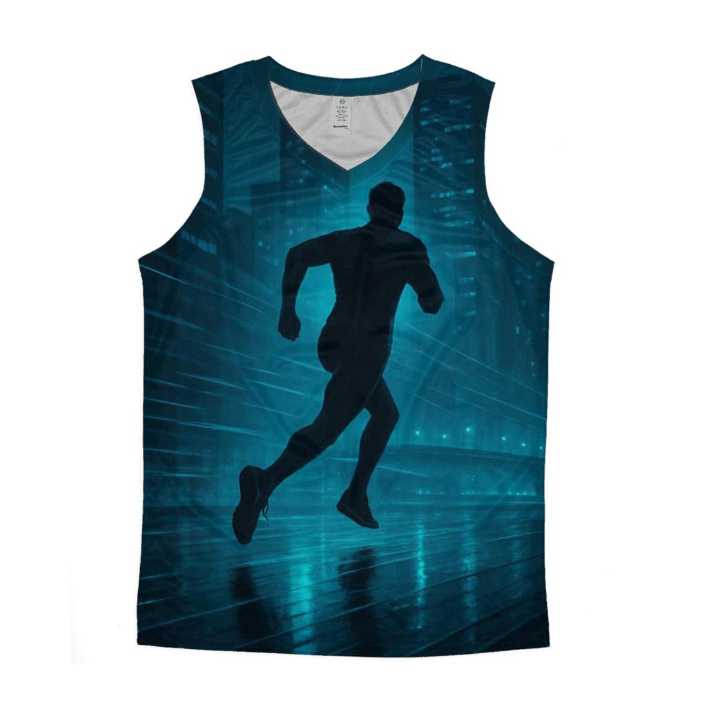 Midnight Sprint Skyline sports performance tank tops