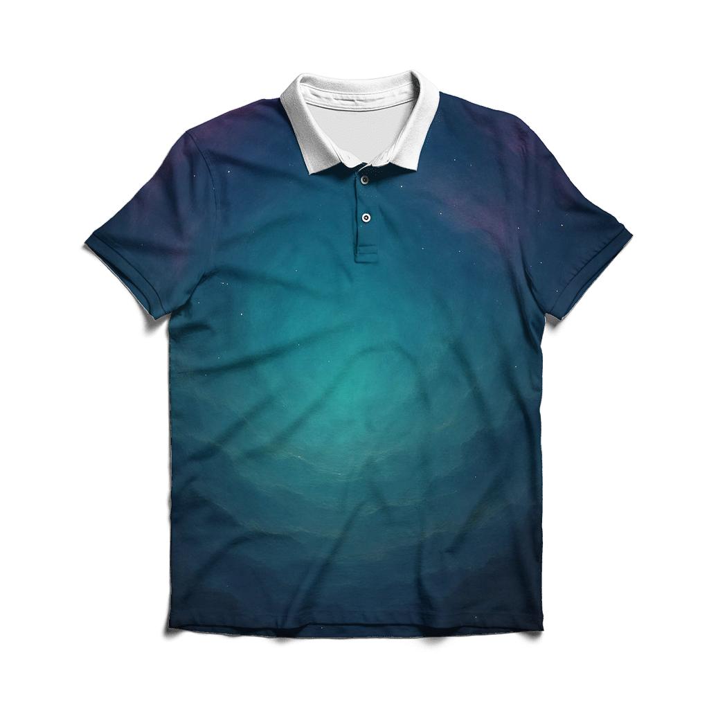 Nebula Tide Gradient casual sports polo shirts