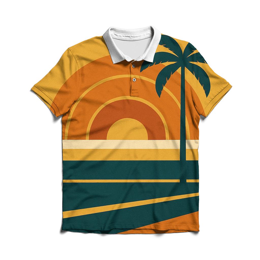 Sunset Groove Horizon branded logo polo shirts