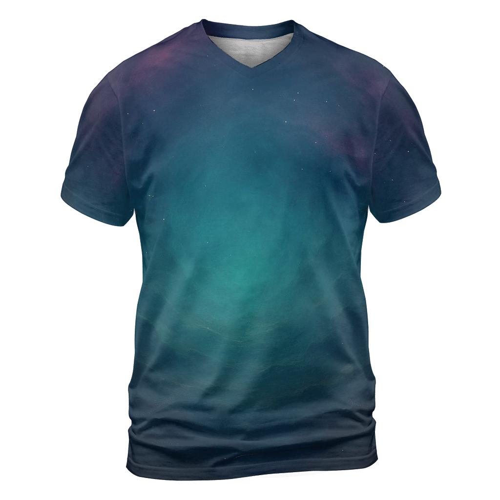Nebula Tide Gradient vibrant all-over design tees