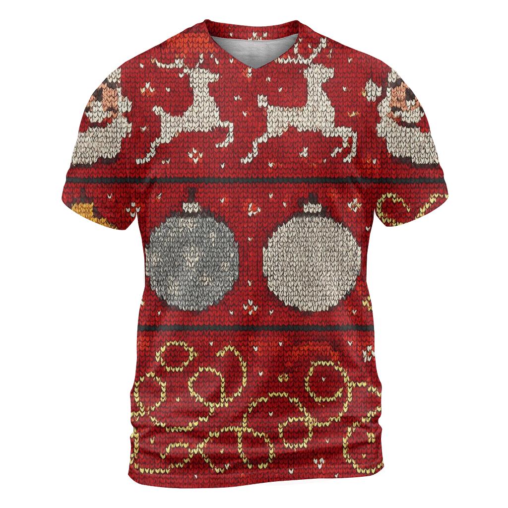 Tinsel Tangle Sweater Panel Design vibrant all-over design tees