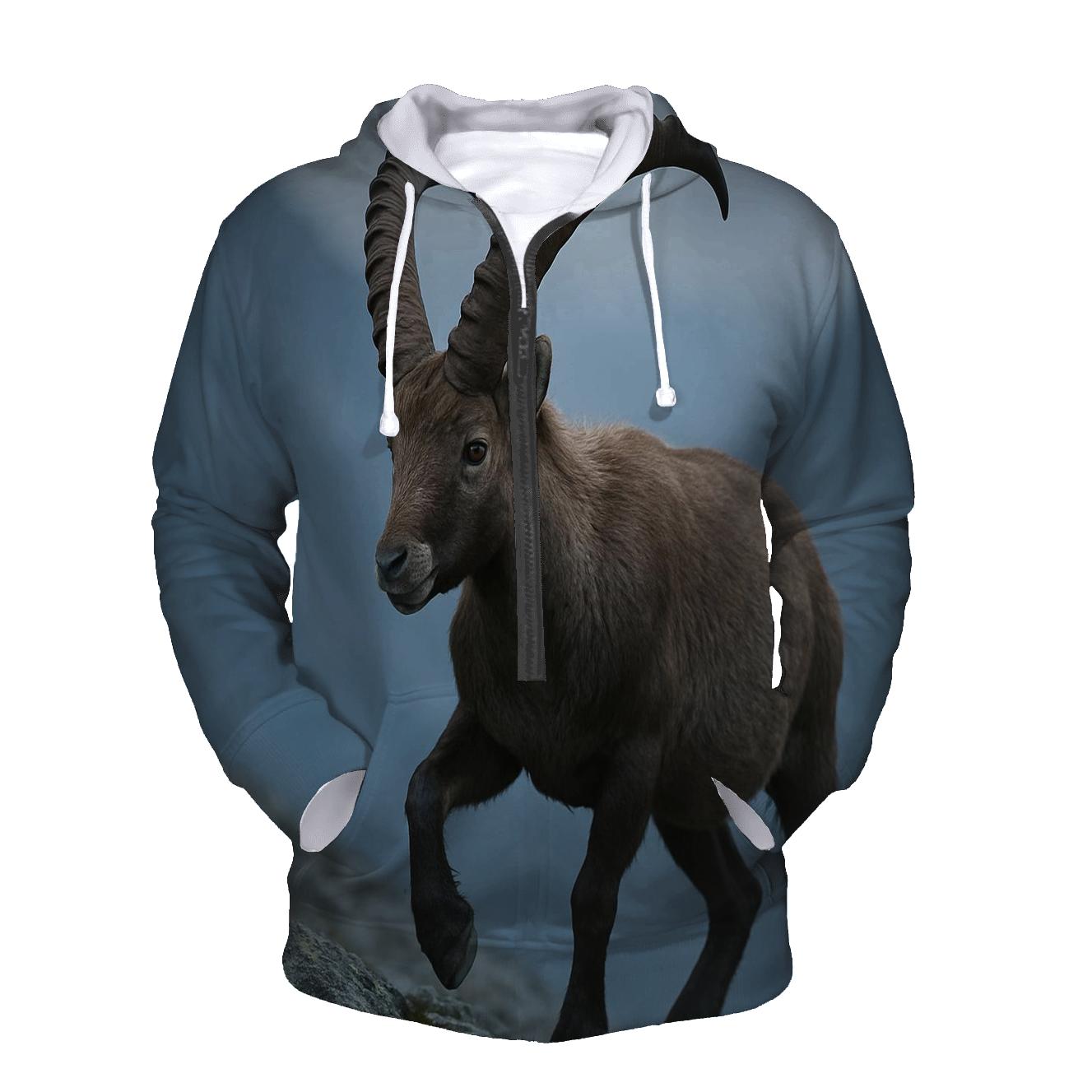 Alpine Ibex Traverse printed hoodies